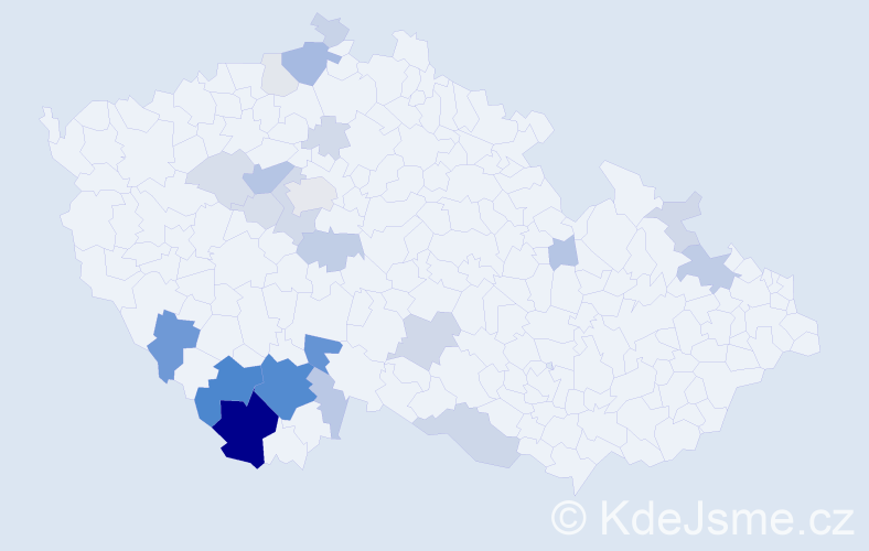 Příjmení: 'Plánská', počet výskytů 77 v celé ČR