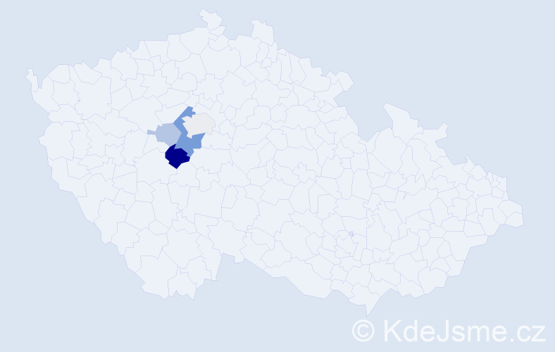 Příjmení: 'Višek', počet výskytů 9 v celé ČR