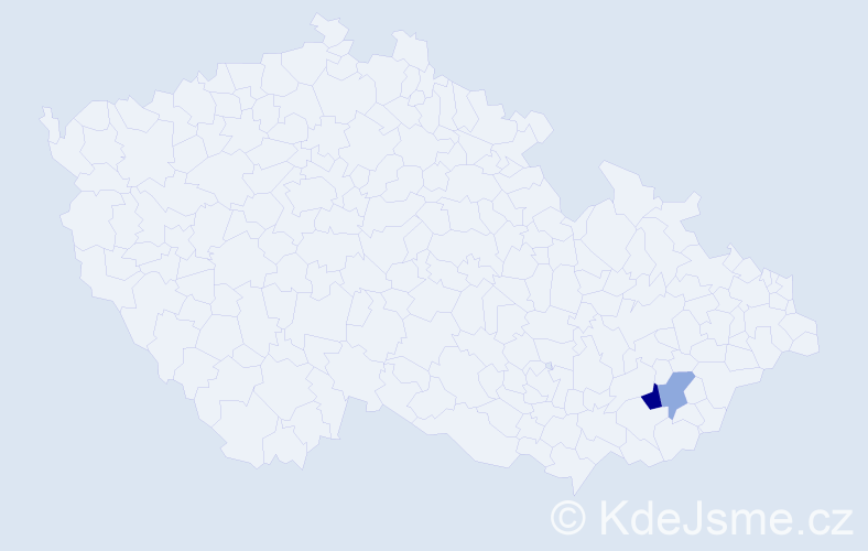 Příjmení: 'Ruszelák', počet výskytů 6 v celé ČR