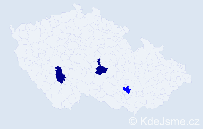 Příjmení: 'Vincensová', počet výskytů 5 v celé ČR
