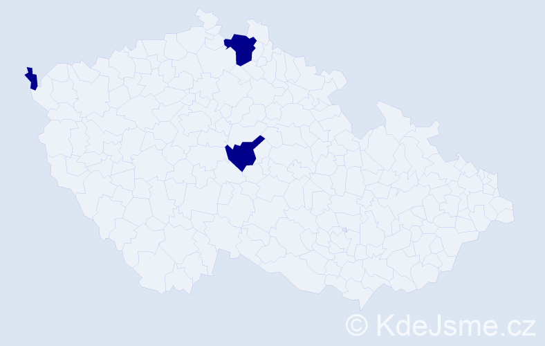 Příjmení: 'Shegda', počet výskytů 3 v celé ČR