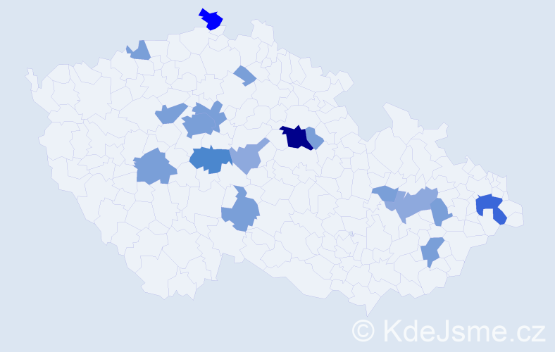 Příjmení: 'Votápka', počet výskytů 43 v celé ČR