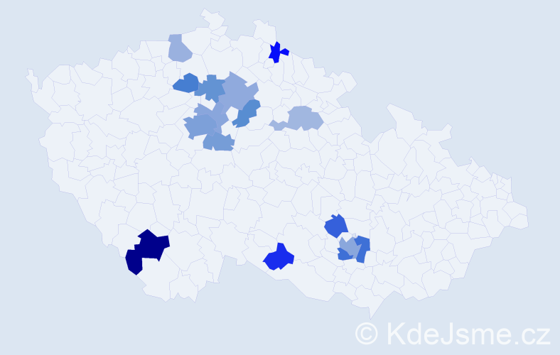 Příjmení: 'Lysak', počet výskytů 29 v celé ČR