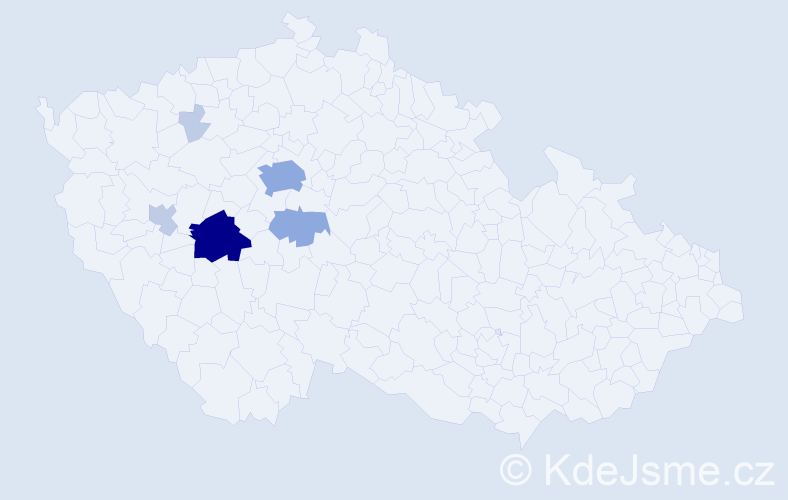 Příjmení: 'Štefány', počet výskytů 16 v celé ČR