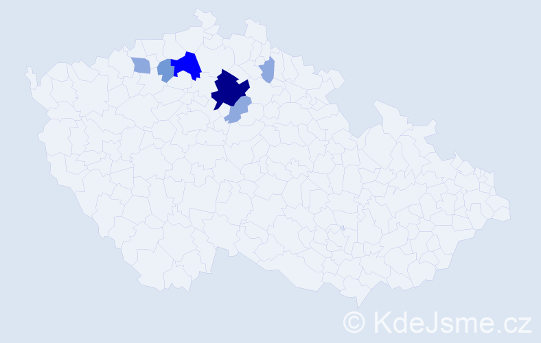Příjmení: 'Potorová', počet výskytů 15 v celé ČR