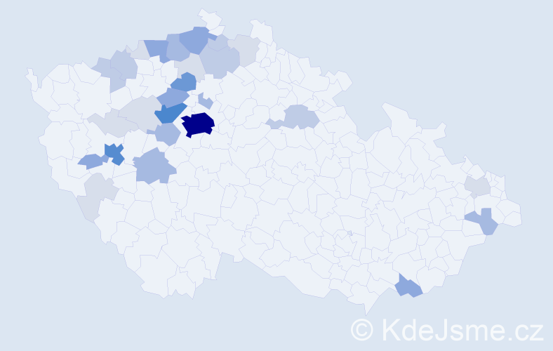Příjmení: 'Štulc', počet výskytů 101 v celé ČR