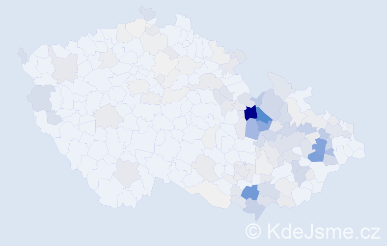 Příjmení: 'Knápková', počet výskytů 585 v celé ČR