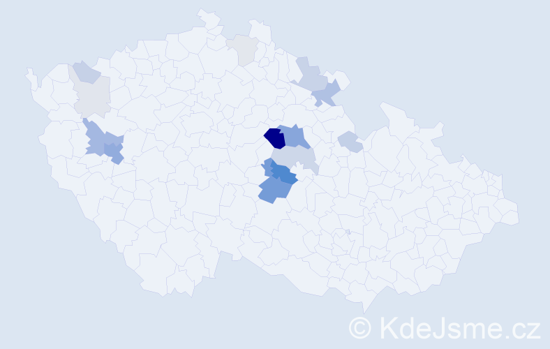 Příjmení: 'Danielková', počet výskytů 50 v celé ČR