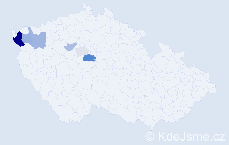 Příjmení: 'Pfortnerová', počet výskytů 11 v celé ČR