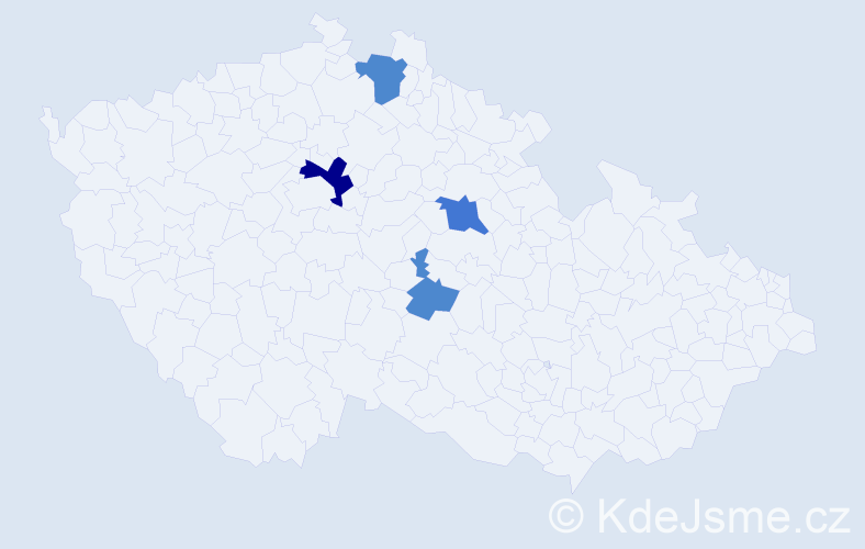 Příjmení: 'Tabačanová', počet výskytů 8 v celé ČR