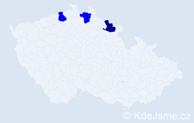 Příjmení: 'Tokarski', počet výskytů 4 v celé ČR