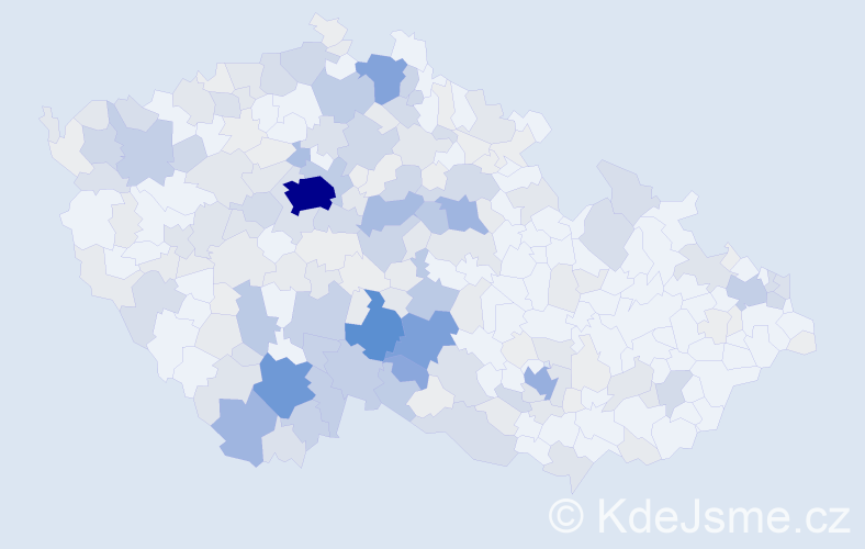 Příjmení: 'Bína', počet výskytů 896 v celé ČR