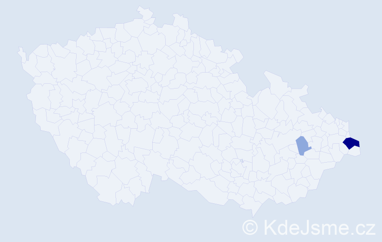 Příjmení: 'Proboszcz', počet výskytů 8 v celé ČR