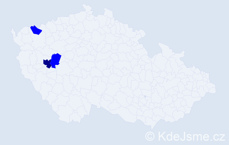 Příjmení: 'Klocháňová', počet výskytů 4 v celé ČR