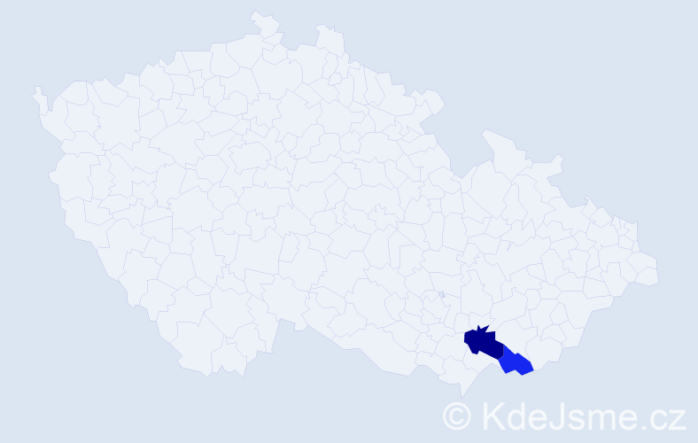 Příjmení: 'Nesvalová', počet výskytů 3 v celé ČR