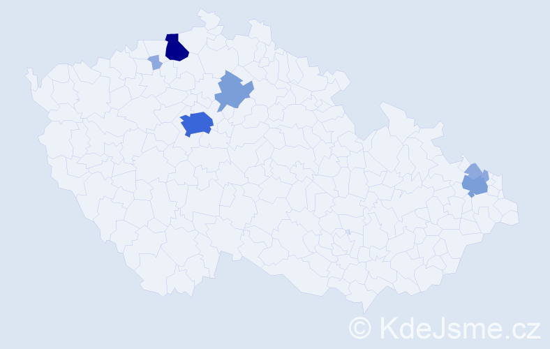 Příjmení: 'Maturkanič', počet výskytů 18 v celé ČR