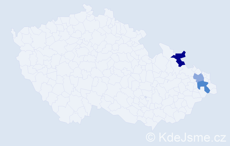 Příjmení: 'Chassaková', počet výskytů 3 v celé ČR
