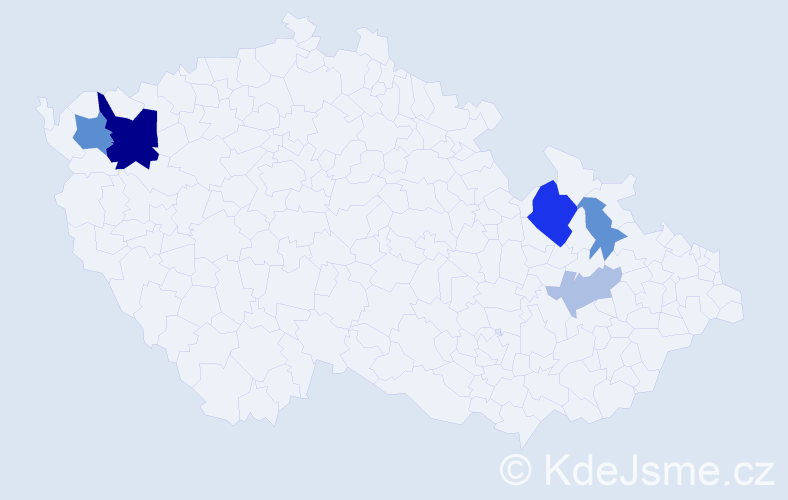 Příjmení: 'Ocela', počet výskytů 12 v celé ČR