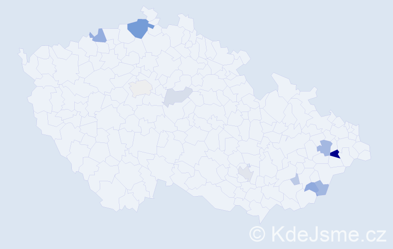 Příjmení: 'Křesálková', počet výskytů 22 v celé ČR