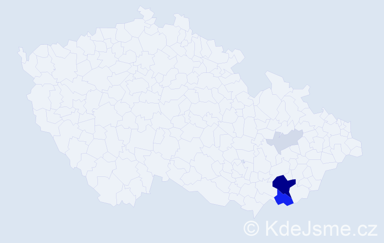 Příjmení: 'Kolůchová', počet výskytů 16 v celé ČR