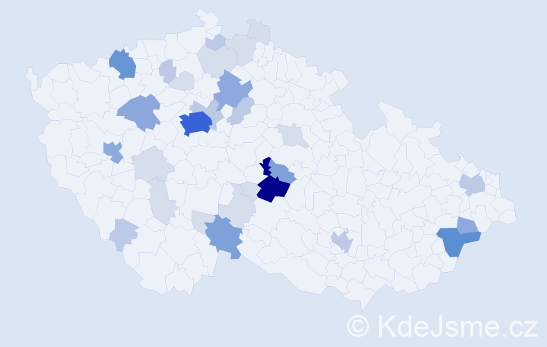 Příjmení: 'Rasocha', počet výskytů 92 v celé ČR