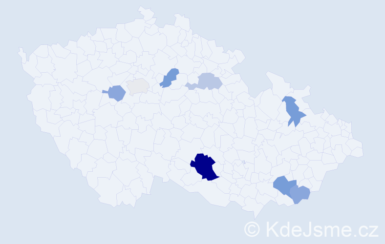 Příjmení: 'Čierník', počet výskytů 14 v celé ČR