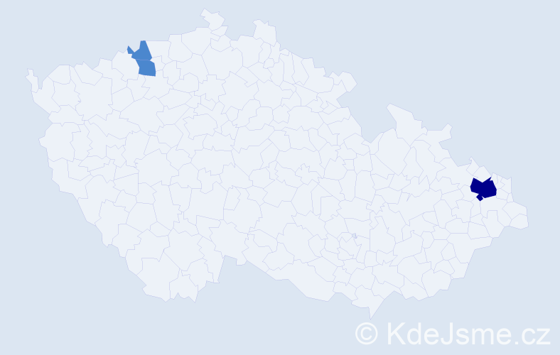 Příjmení: 'Aršakjan', počet výskytů 5 v celé ČR