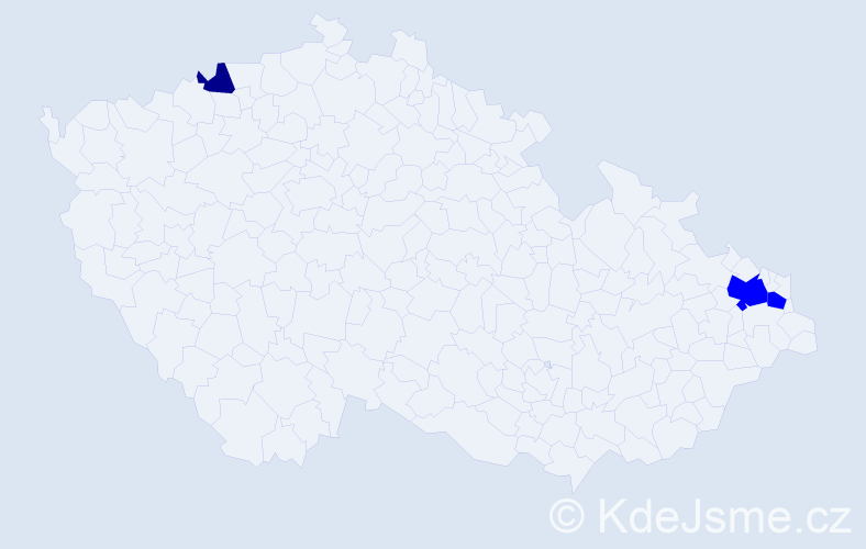 Příjmení: 'Rokowski', počet výskytů 4 v celé ČR