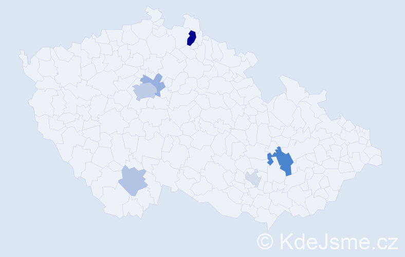 Příjmení: 'Roden', počet výskytů 15 v celé ČR