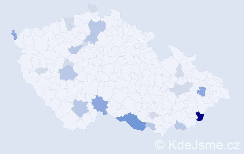 Příjmení: 'Kašša', počet výskytů 56 v celé ČR