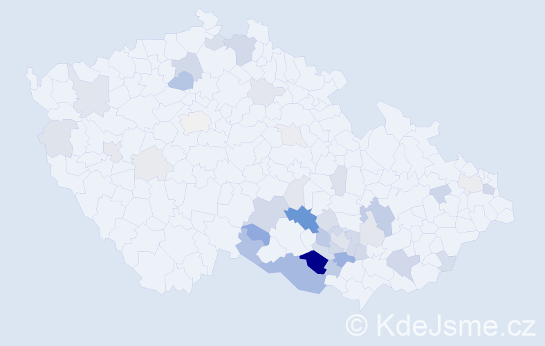 Příjmení: 'Krchňavý', počet výskytů 108 v celé ČR