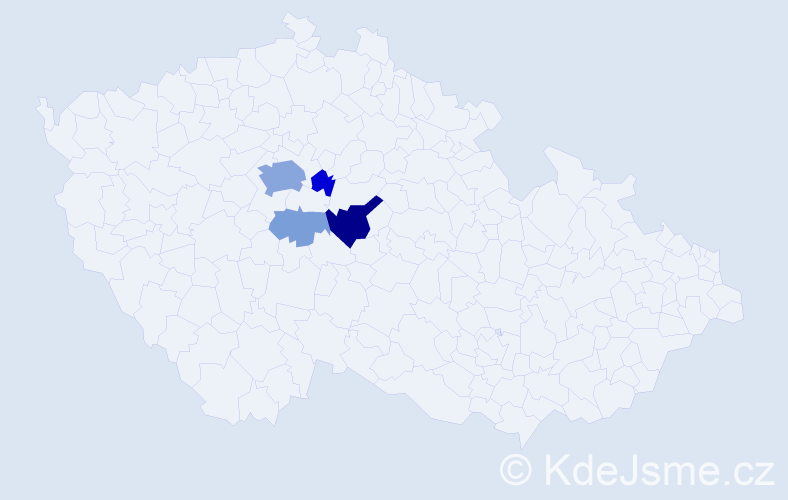 Příjmení: 'Houšová', počet výskytů 14 v celé ČR