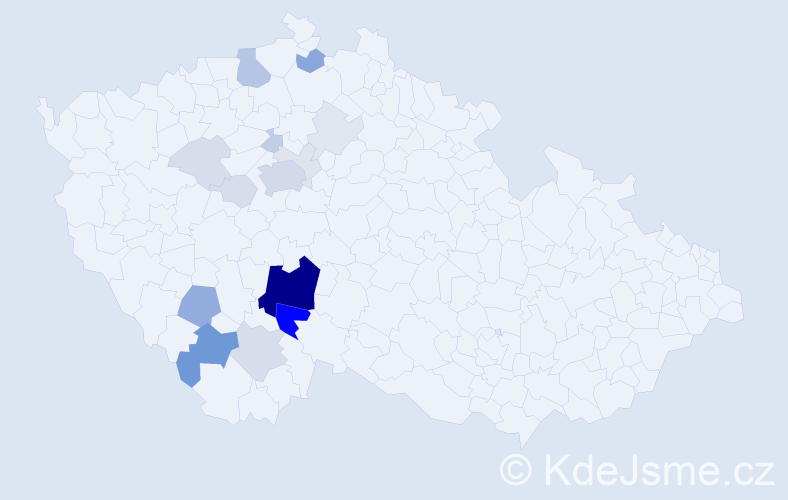 Příjmení: 'Rypáček', počet výskytů 65 v celé ČR