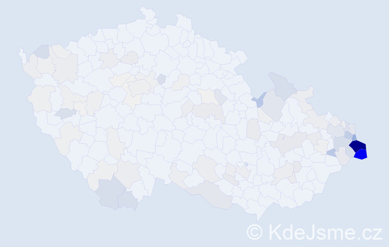 Příjmení: 'Turoňová', počet výskytů 544 v celé ČR