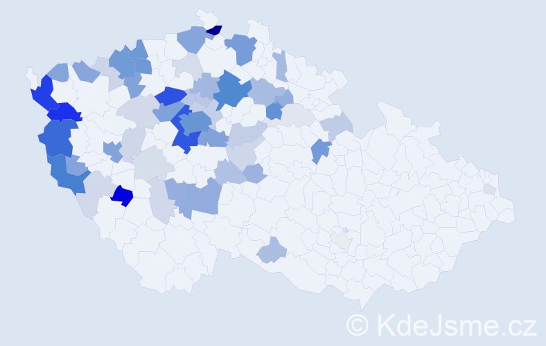 Příjmení: 'Kubr', počet výskytů 238 v celé ČR