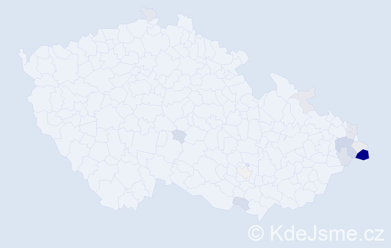 Příjmení: 'Chybidziurová', počet výskytů 40 v celé ČR