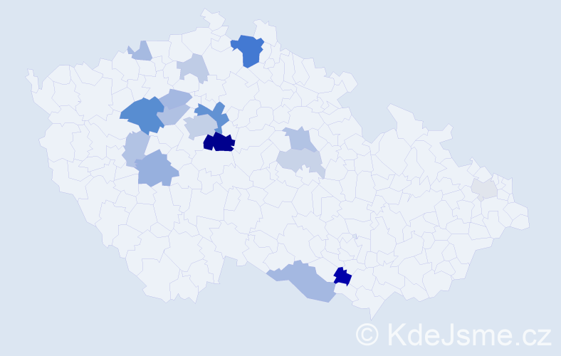 Příjmení: 'Lenner', počet výskytů 53 v celé ČR