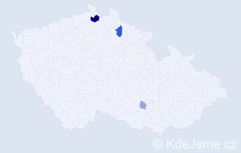 Příjmení: 'Pitrušková', počet výskytů 9 v celé ČR