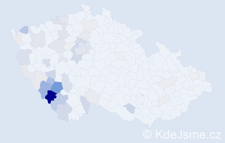 Příjmení: 'Kotálová', počet výskytů 138 v celé ČR