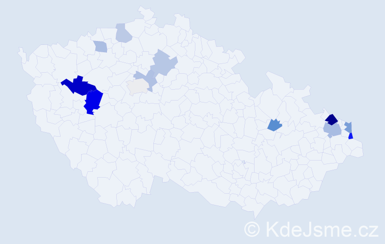 Příjmení: 'Stenzel', počet výskytů 23 v celé ČR