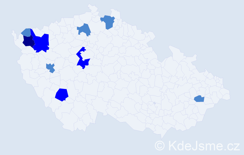 Příjmení: 'Bleier', počet výskytů 14 v celé ČR
