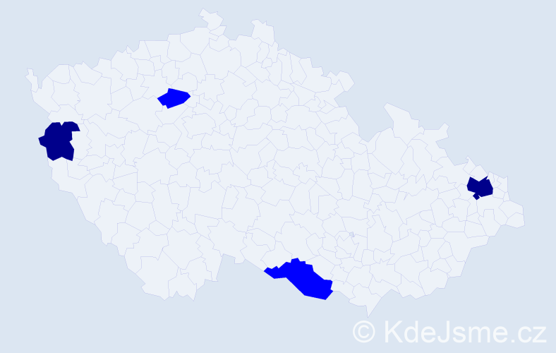 Příjmení: 'Maňovská', počet výskytů 6 v celé ČR
