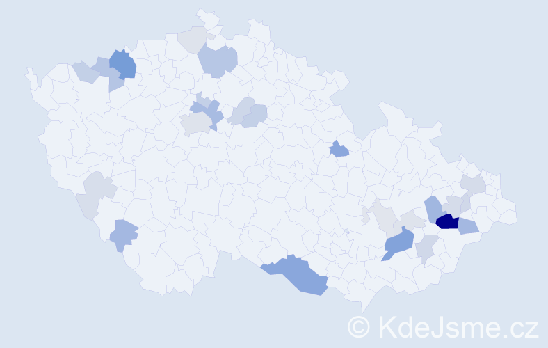 Příjmení: 'Pořická', počet výskytů 76 v celé ČR