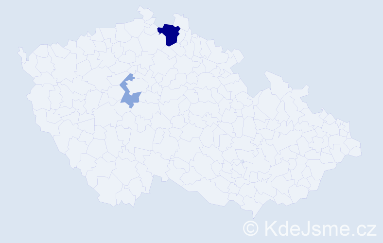 Příjmení: 'Řehna', počet výskytů 6 v celé ČR
