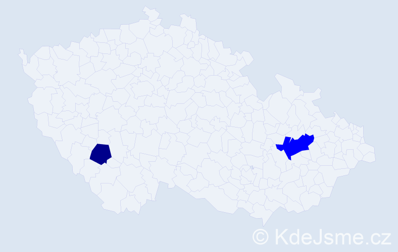 Příjmení: 'Knops', počet výskytů 3 v celé ČR