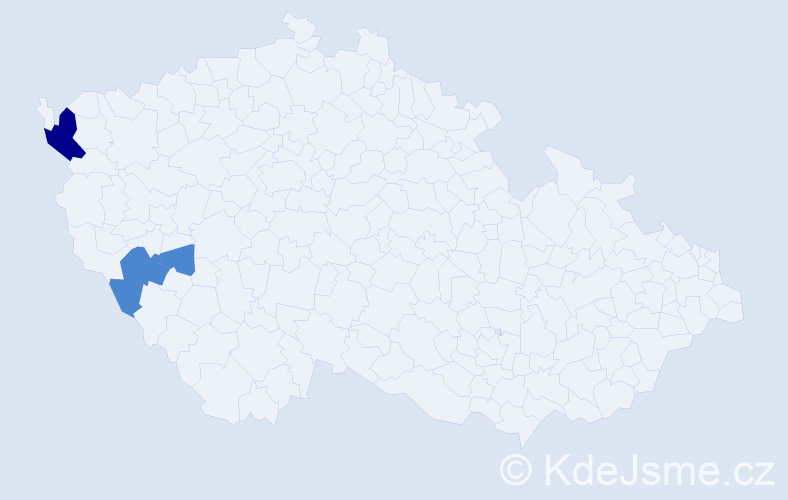 Příjmení: 'Piecec', počet výskytů 5 v celé ČR