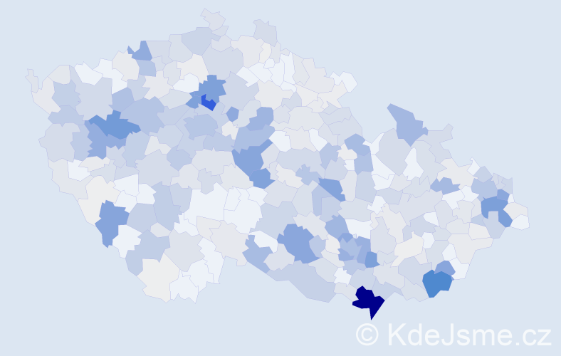 Příjmení: 'Uher', počet výskytů 2048 v celé ČR