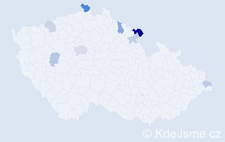 Příjmení: 'Kluge', počet výskytů 17 v celé ČR