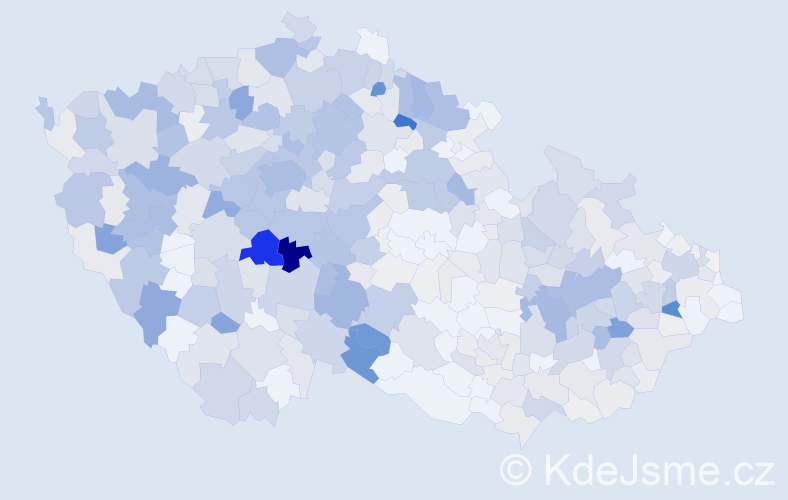 Příjmení: 'Křížek', počet výskytů 1919 v celé ČR