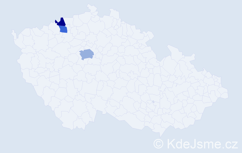 Příjmení: 'Barníková', počet výskytů 5 v celé ČR